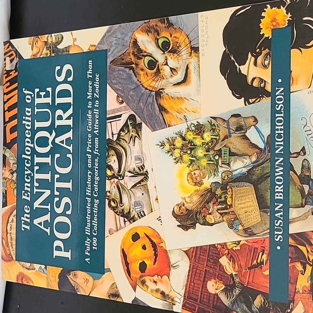 Antique Postcards Book - Blue Cover